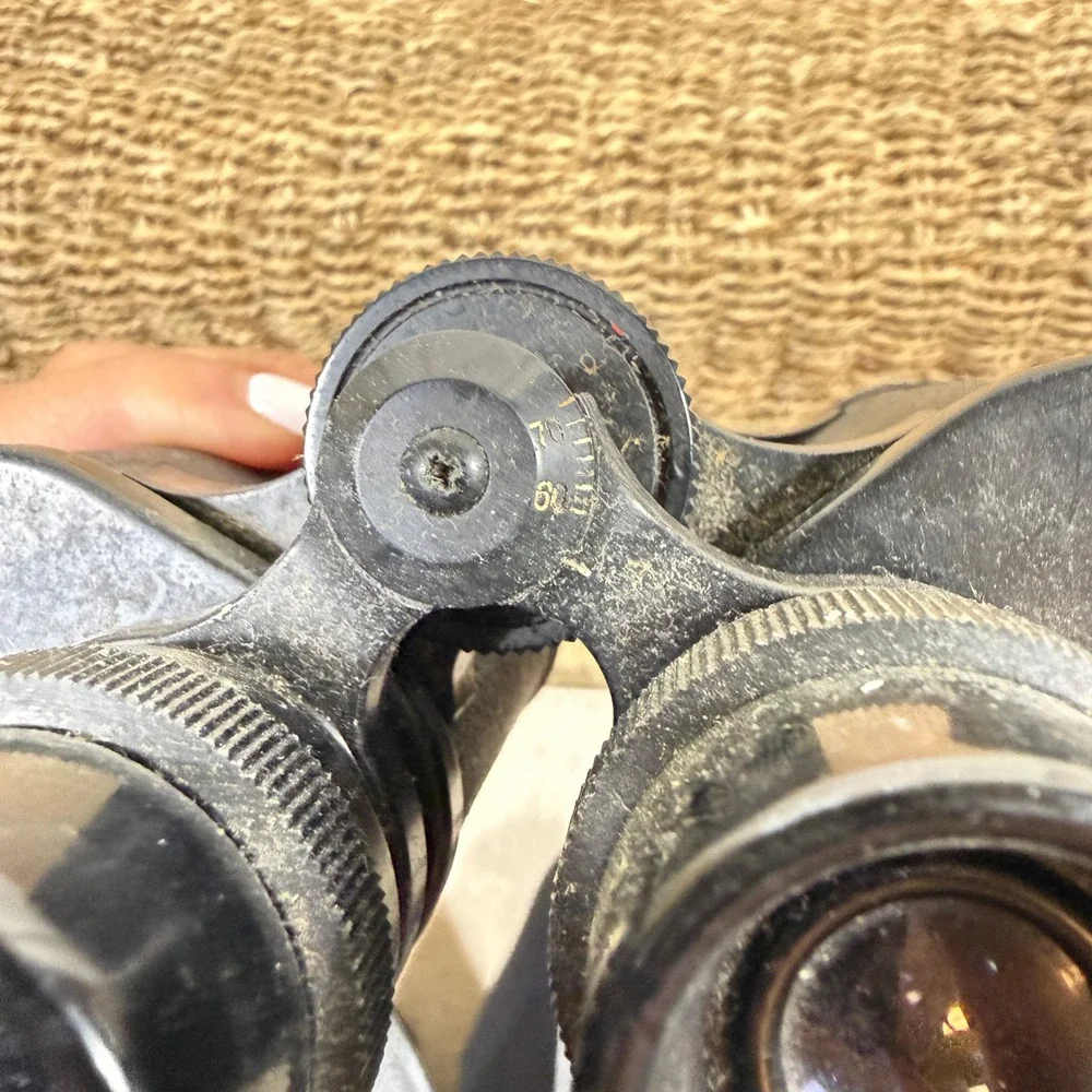 Vintage‎ Sears Binoculars Black 7x50mm Model 6204 Coated Optics Japan